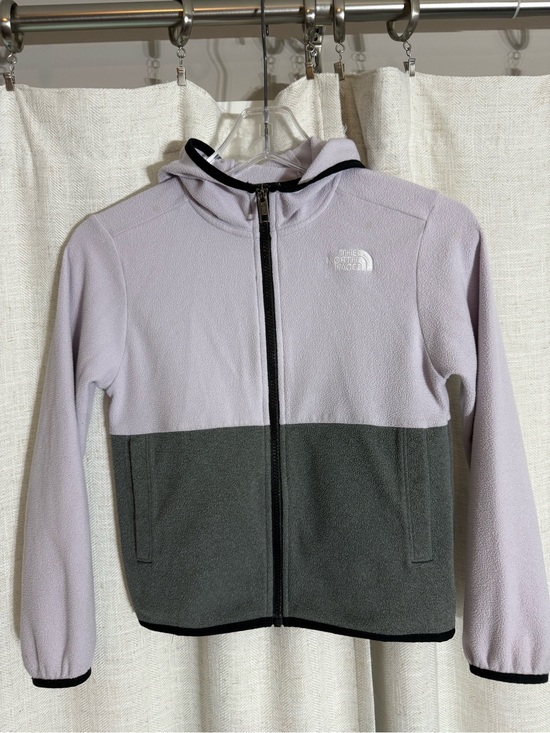 The North Face Other - The North Face Kids Two-Tone Hooded Fleece Jacket in Lavender & Charcoal